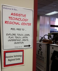 Welcome to the Assistive Technology Regional Center. Feel free to... explore, touch, learn, play, teach, listen, understand, create, question. Come on in!