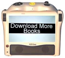 Eye-Pal Ace Plus. On its display is "Download More Books". 