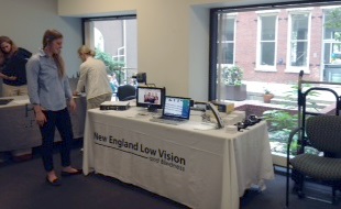 New England Low Vision exhibit at the Tech Fair. 